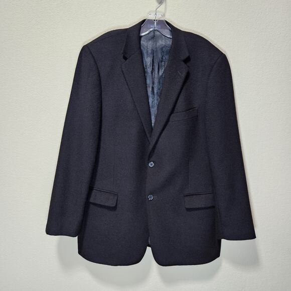 Turnbury Mens 44L Jacket 100% Camel Hair Blazer Black Sport Coat Quiet Luxury